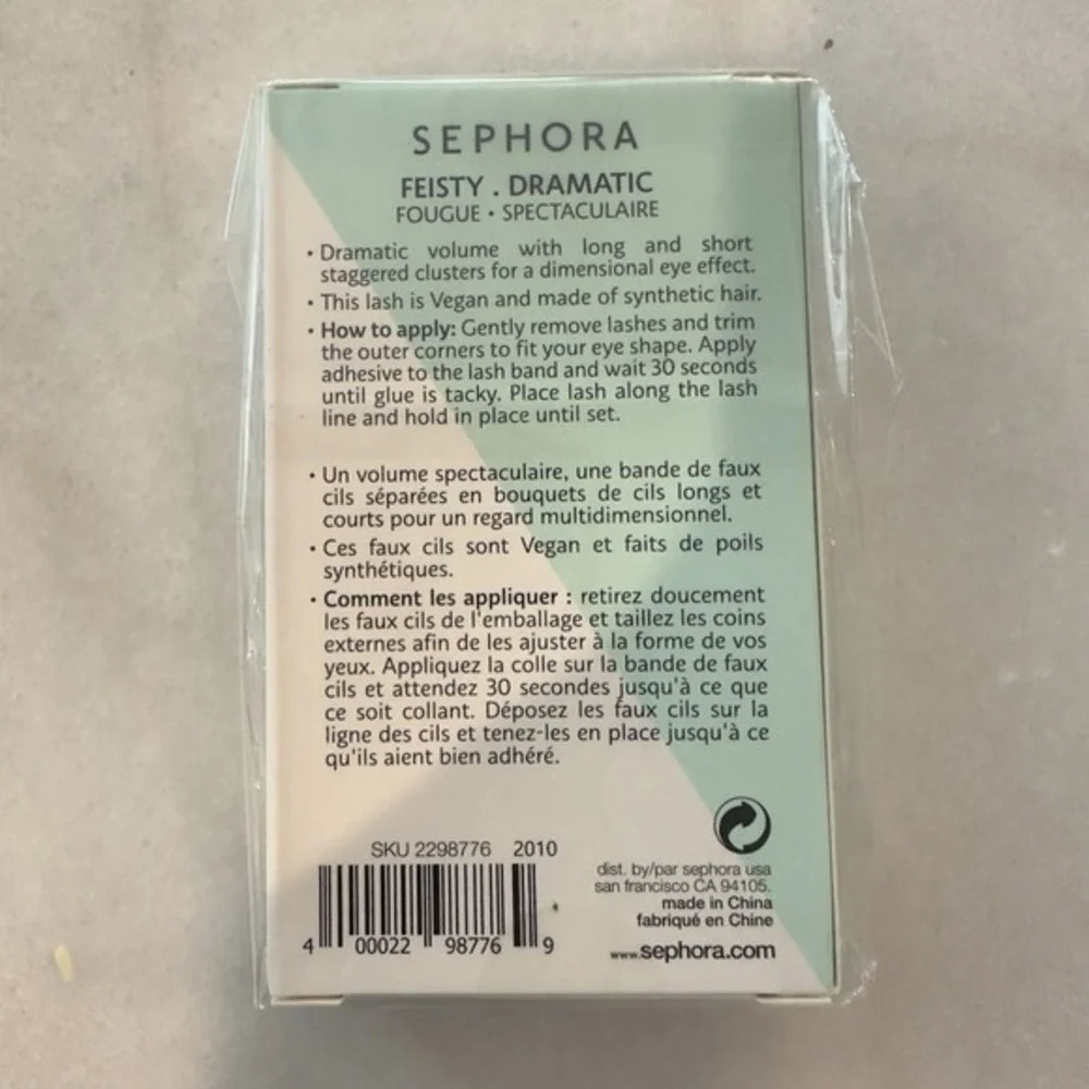 Sephora Feisty‎ Dramatic Vegan Volumizing False Lashes - NEW
